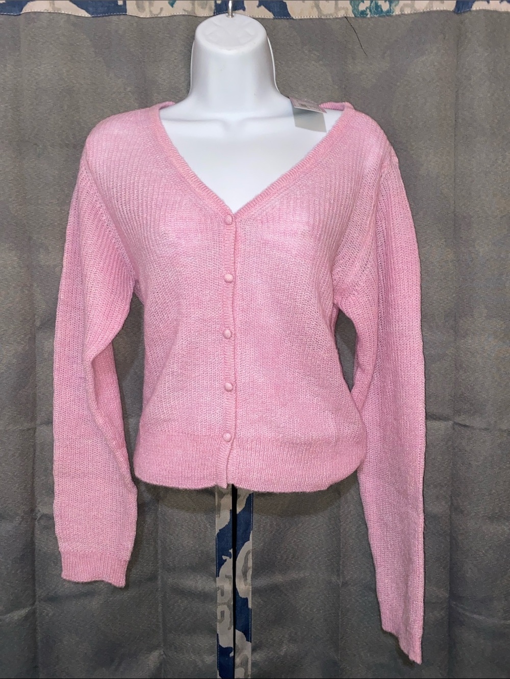 wild fable Light Pink V-Neck Button-Up Sweater Cardigan